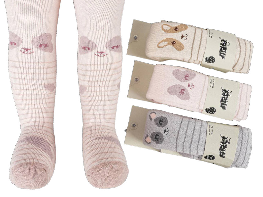 جوراب شلواری تو کرکی نوزادی طرح حیوانات آرتی arti