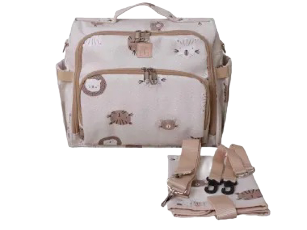 کوله پشتی و ساک لوازم ۳ کاره یونا گربه نسکافه ای الا ELA