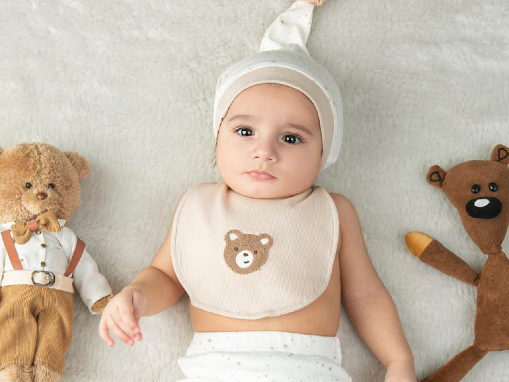 پیشبند نوزادی طرح تدی نسکافه ای teddy دانالو Danaloo