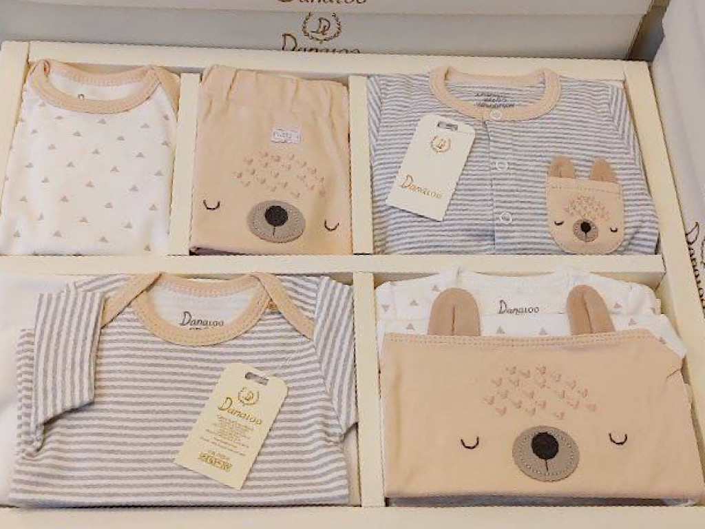 ست بیمارستانی 19 تکه نوزادی پسرانه طرح خرس خوابیده دانالو Danaloo