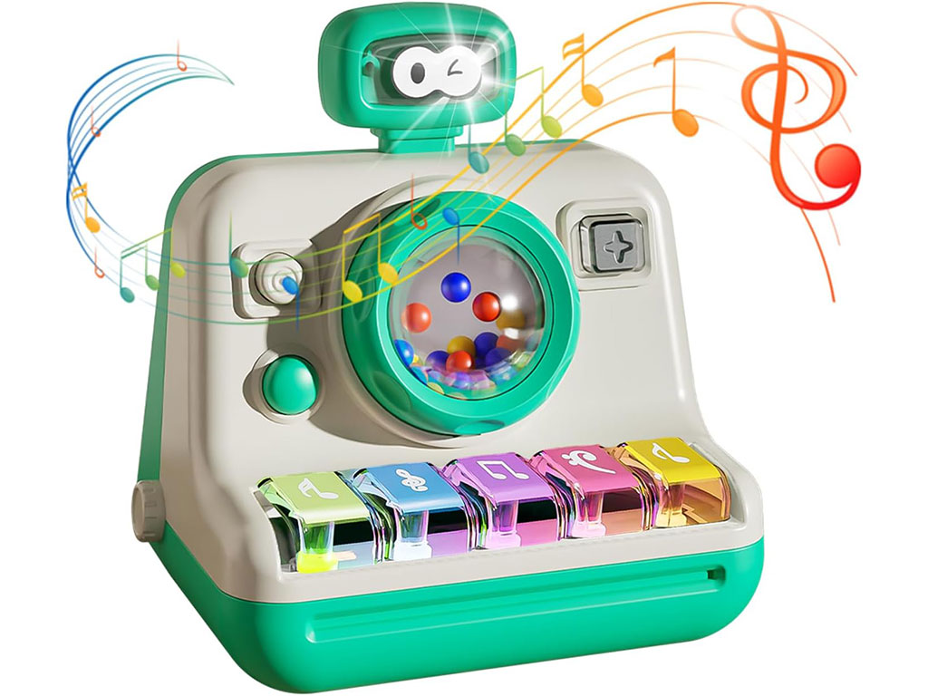 دوربین عکاسی موزیکال و چراغ دار اسباب بازی