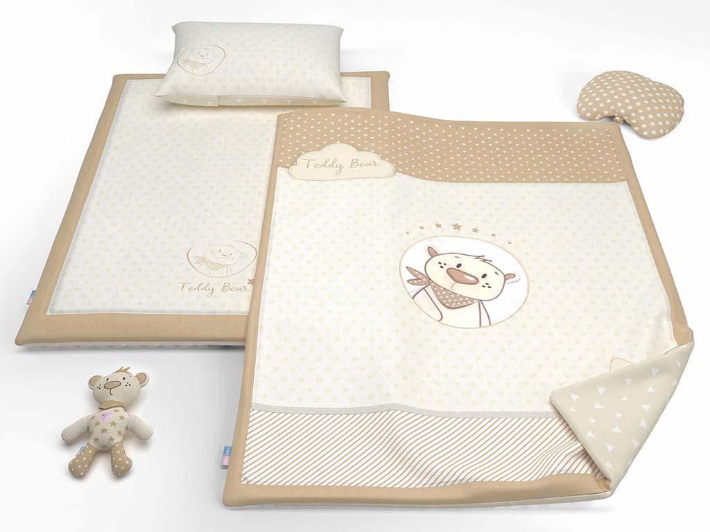 سرویس خواب چهارتکه TEDDYBEAR+عروسک موزیکال رز برن roseborn 