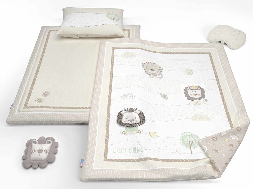 سرویس خواب چهارتکه LION CUBS+عروسک موزیکال رزبرن roseborn 