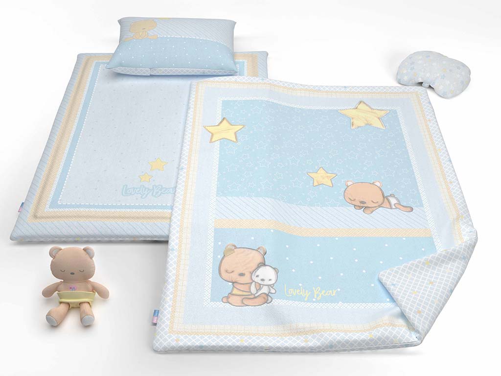 سرویس خواب چهارتکه LOVELY BEAR+عروسک موزیکال رزبرن roseborn 