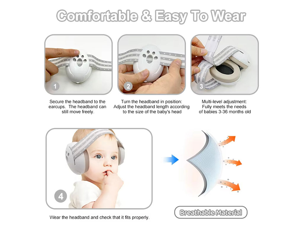 نویزگیر و محافظ صدای گوش نوزاد طرح پنجه baby earmuff