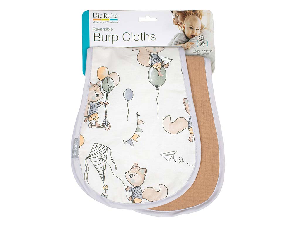 دستمال آروغ گیر نوزادی 3 لایه 2 عددی دی روحه die ruhe