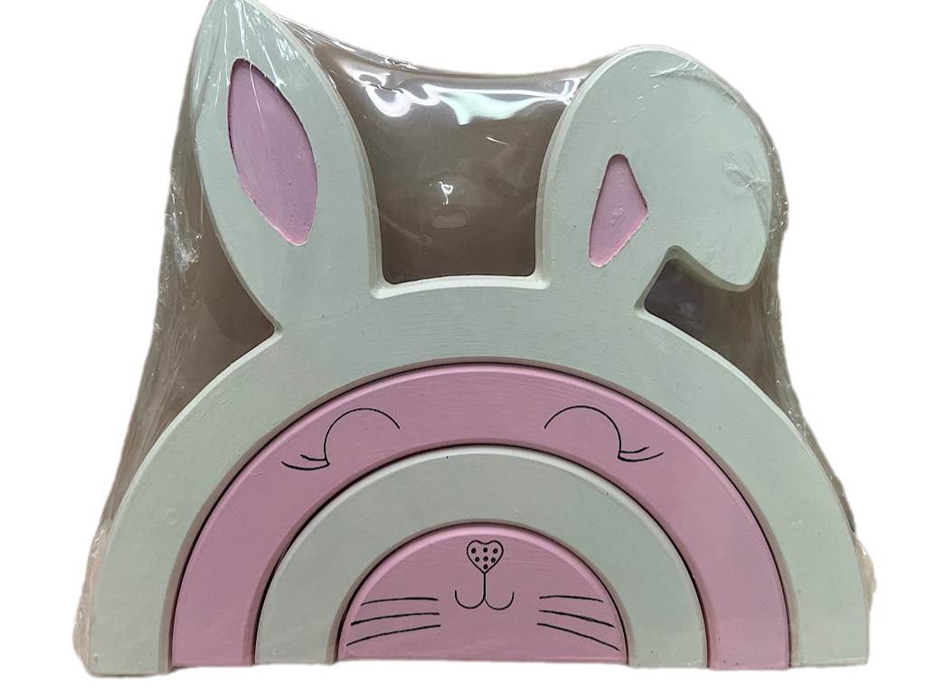 رنگین کمان 4 تکه چوبی طرح خرگوش اتاق نوزاد