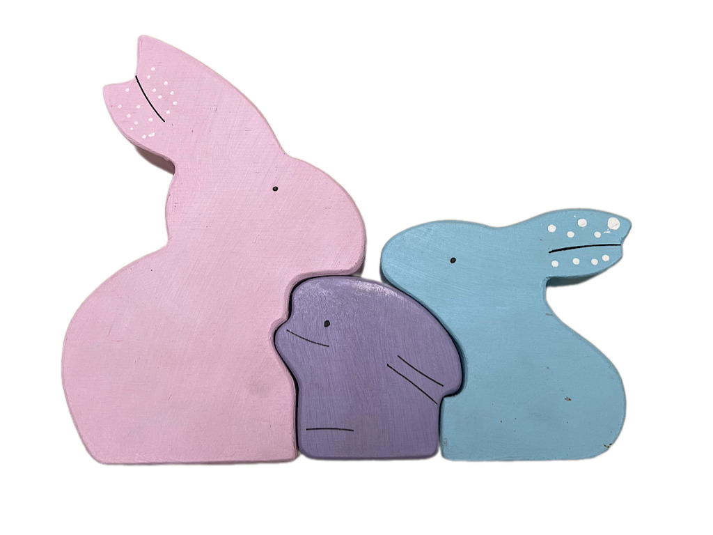 دکور چوبی اتاق کودک طرح خرگوش (3 عددی)