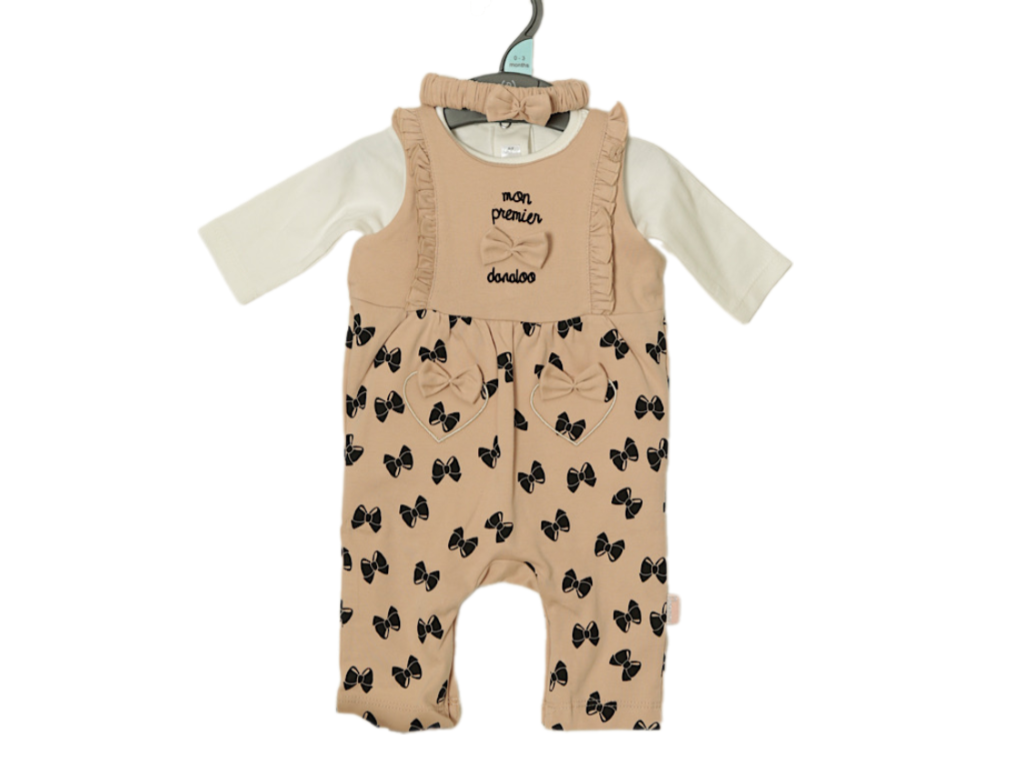 سرهمی  با بادی نوزادی دخترانه طرح پاپیون  با هدبند دانالو Danaloo