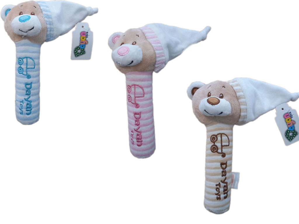 جغجغه سوسیسی پولیشی نوزادی طرح خرس دایان dayan