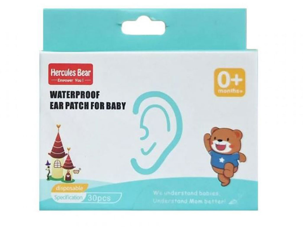 چسب محافظ گوش ضد آب نوزادی 30 عددی Hercules Bear