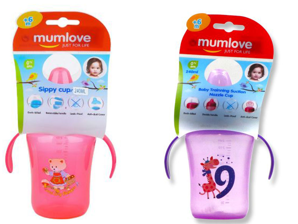 لیوان آبمیوه خوری آسان نوش سوپاپ دار حجم 240 ml مام لاو mumlove