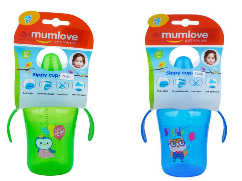 لیوان آبمیوه خوری آسان نوش سوپاپ دار حجم 240 ml مام لاو mumlove