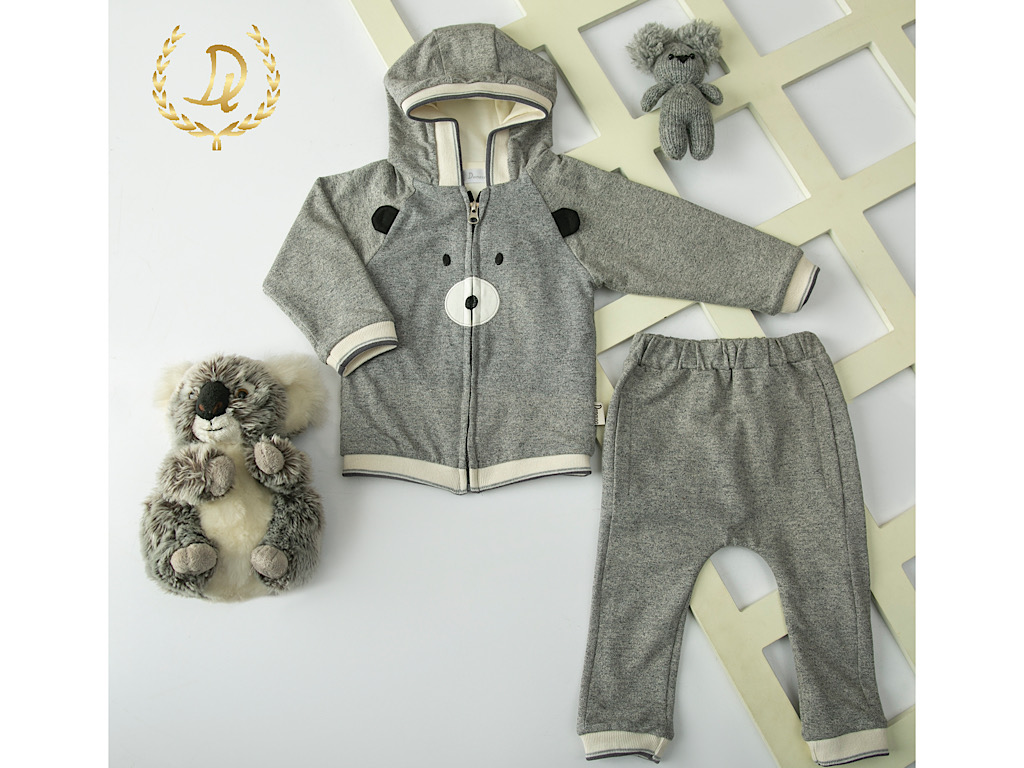 سویشرت و شلوار نوزادی طرح خرس خاکستری دانالو Danaloo