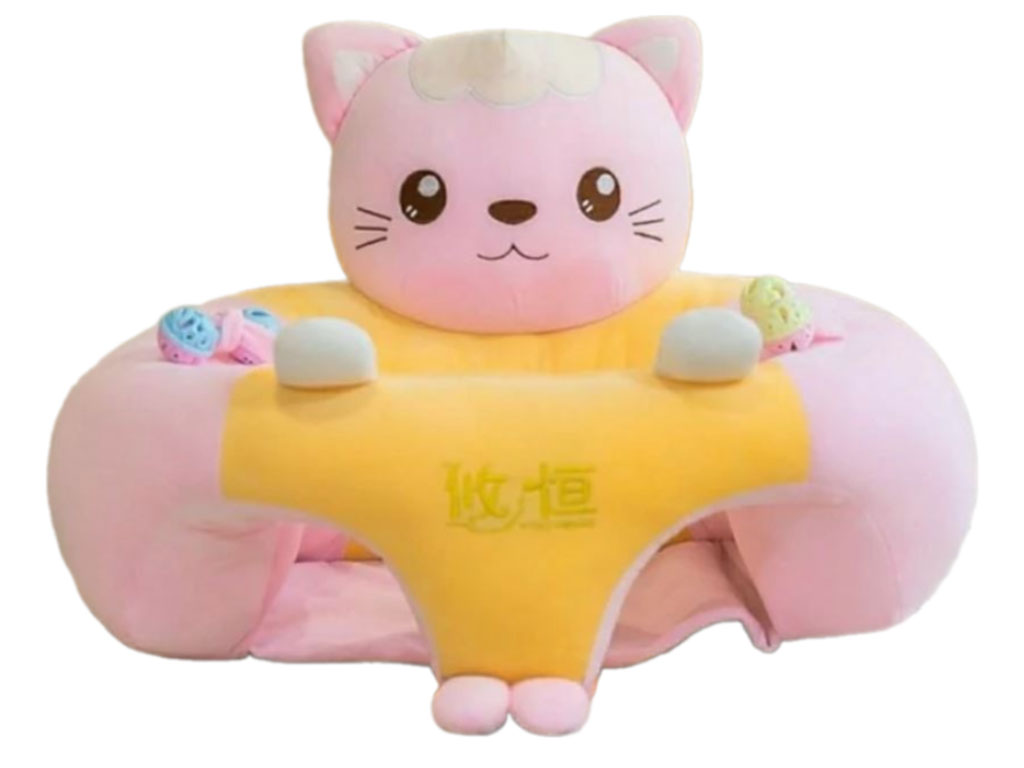 مبل آموزشی و مخملی نوزادی دخترانه طرح گربه