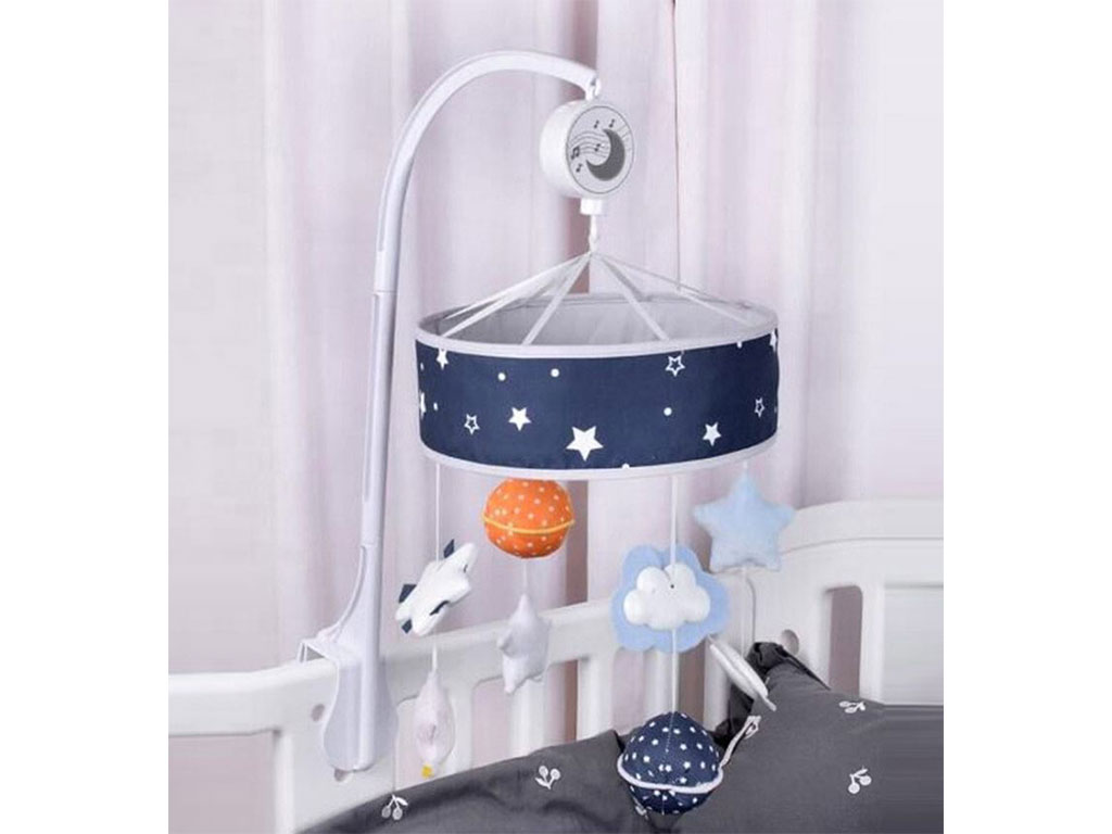 آویز موزیکال و چرخشی طرح ماه و ستاره مدل کوکی بالای تخت konig kids