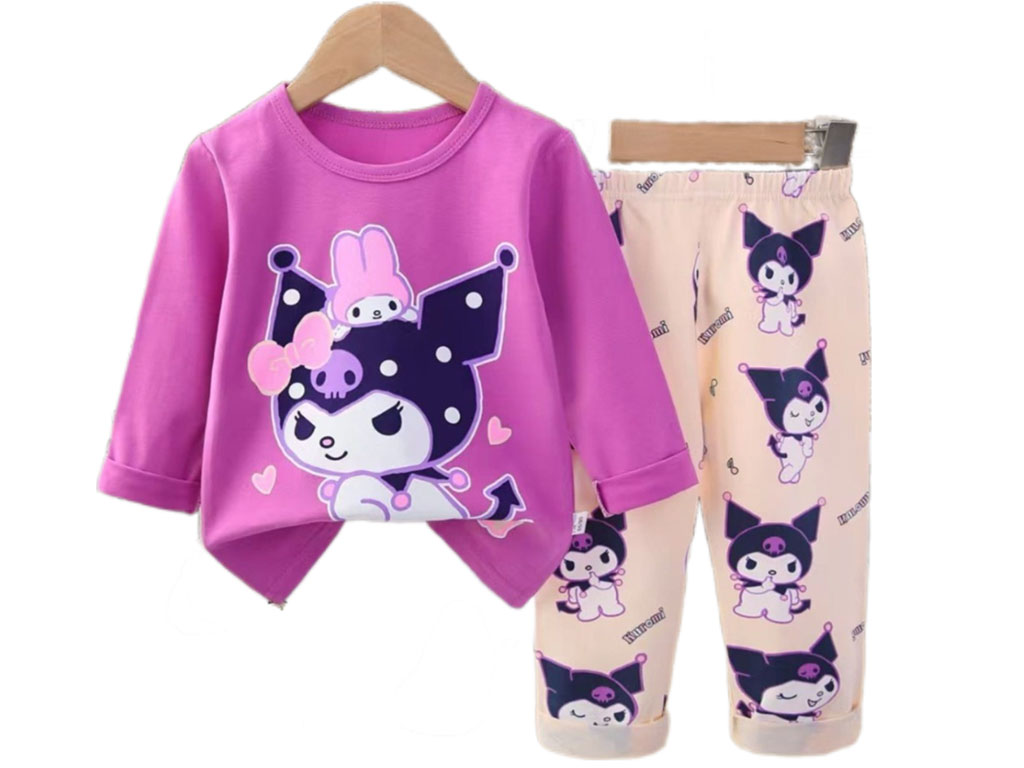 بلوز و شلوار راحتی دخترانه طرح کرومی