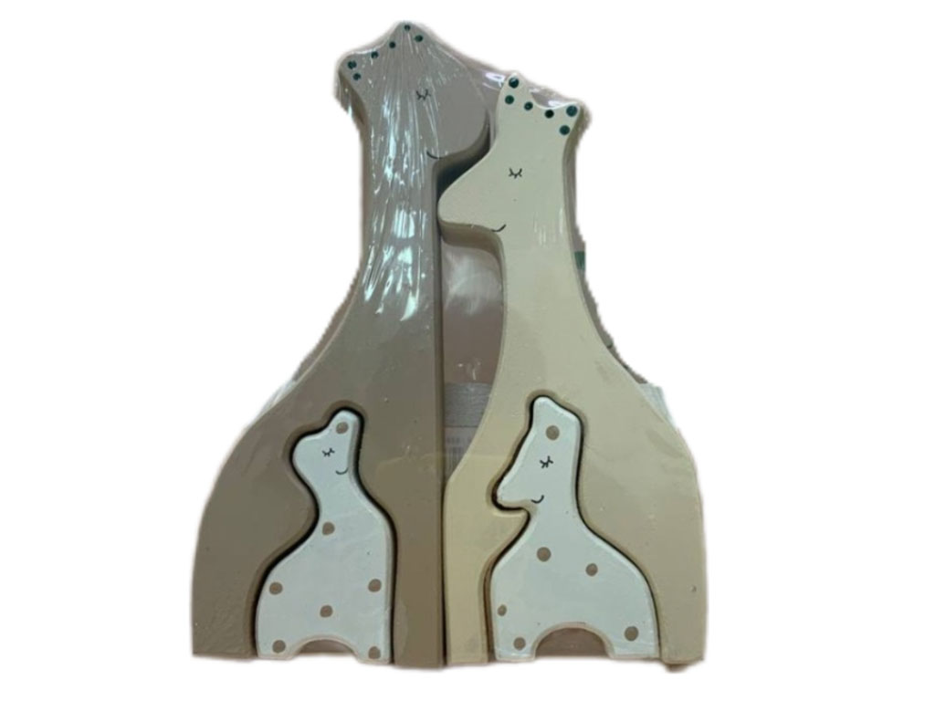 خانواده زرافه چوبی 4 تکه