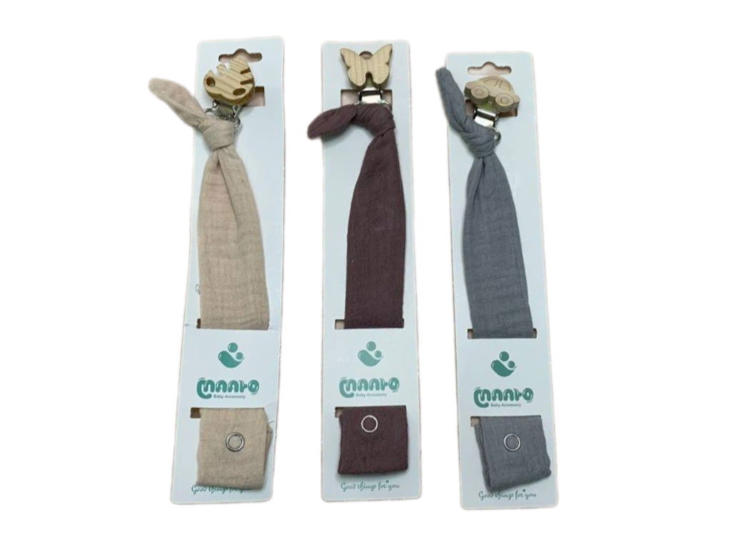 بند پستانک پارچه موسلین طرح دار ماتو