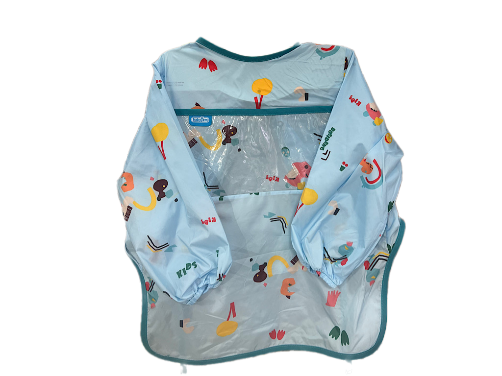 پیشبند آستین دار، جلو جیب دار مشمایی baby jem