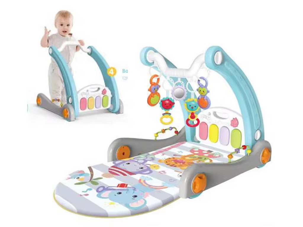 واکر و تشک بازی موزیکال چهار کاره کودک اسباب بازی بلوتوث دار