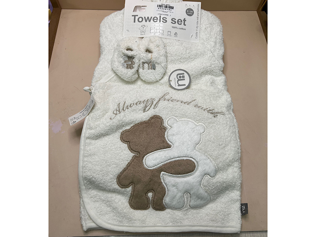 ست حوله 5 تکه تدی دوقلو  نوزادی مادرکر  mothercare