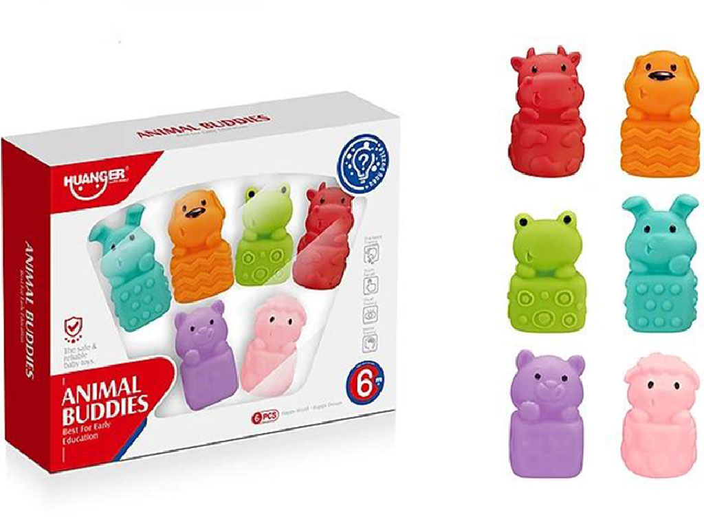 حیوانات حسی 6 عددی اسباب بازی هانگر Huanger
