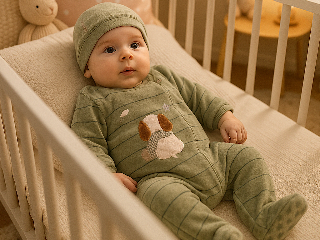 سرهمی با کلاه و پاپوش مخمل نوزادی طرح سگ Raien از برند پاپو papo