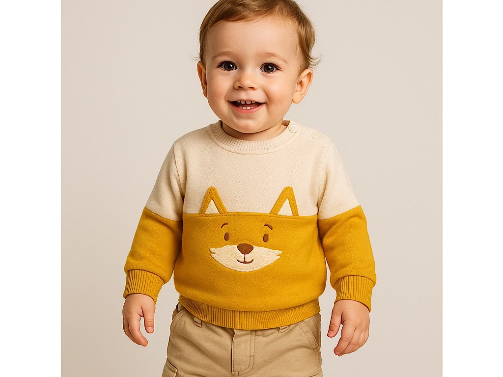 ست بلوز تو کرک با شلوار کتان کمر کش  نوزادی طرح Arman پاپو papo