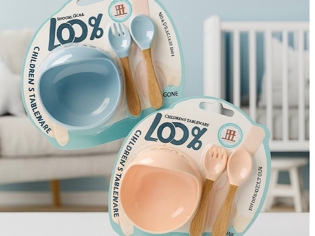 کاسه چسبان با قاشق و چنگال سیلیکونی yonghao