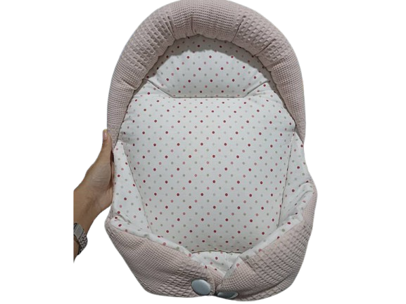 قنداق سوئیسی (آغوش گیر) نوزادی طرح پیکه توپی صورتی الا ELA