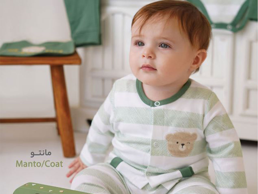 بلوز مانتویی نوزادی پسرانه طرح لاکی نیلی nili