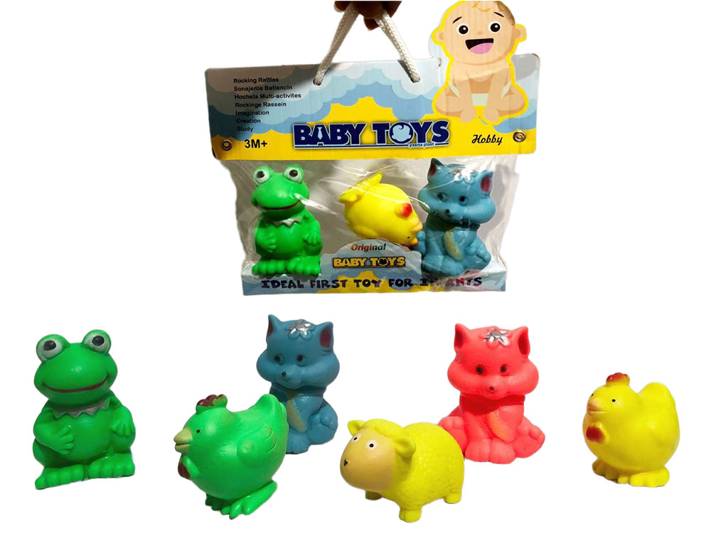 پوپت حمام نوزادی 3 عددی مدل سوتی طرح حیوانات مختلف