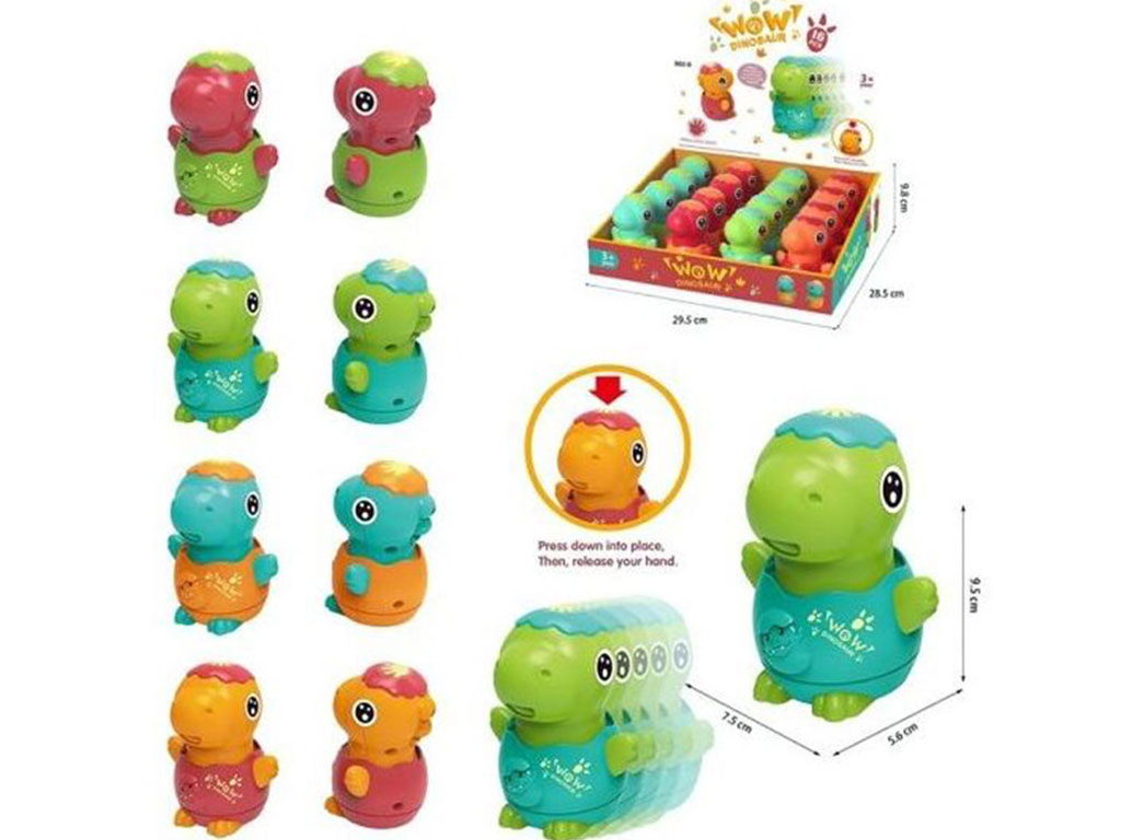 جوجه دایناسور فشاری اسباب بازی