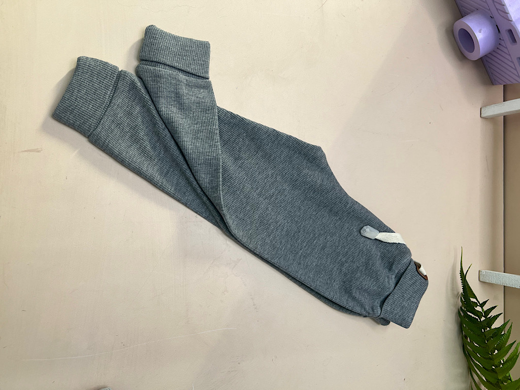 شلوار کبریتی راحتی نوزادی طوسی پررنگ بی بی بو BABY OO