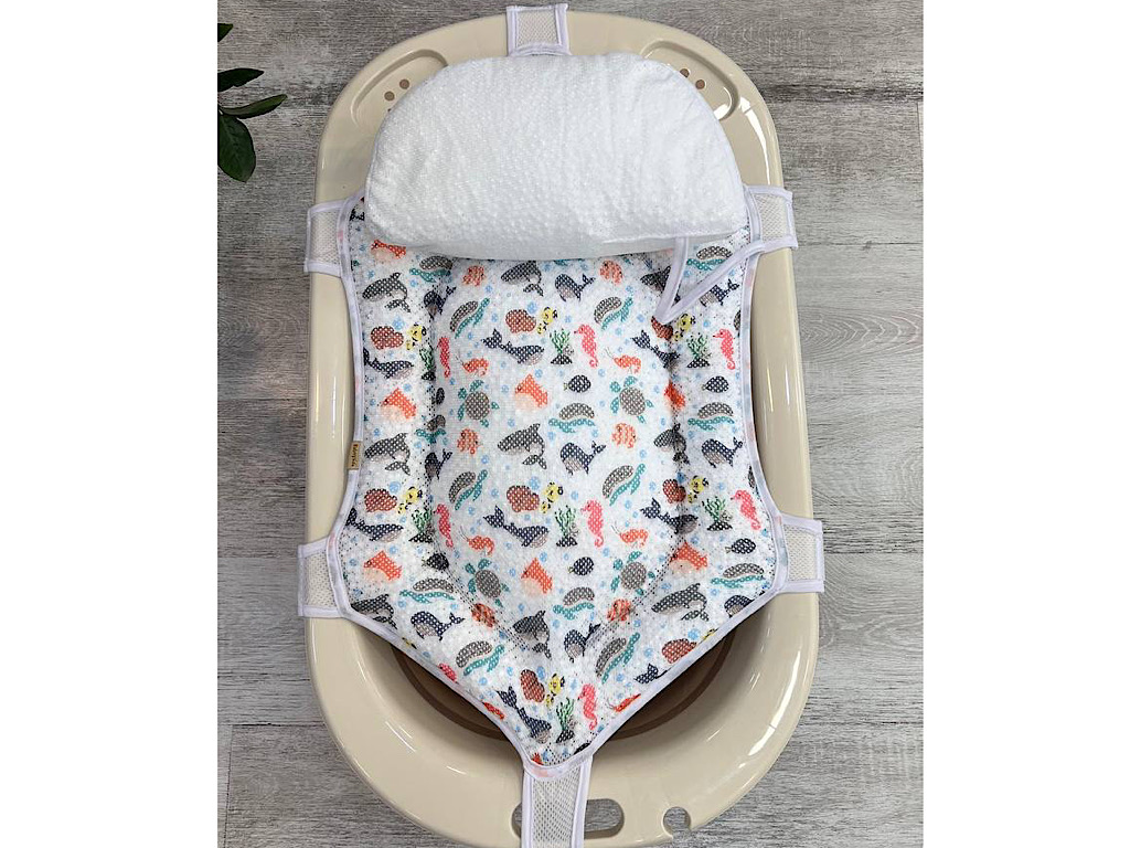 توری وان حمام نوزادی یونولیت دار طرح حیوانات دریایی balmy bebe