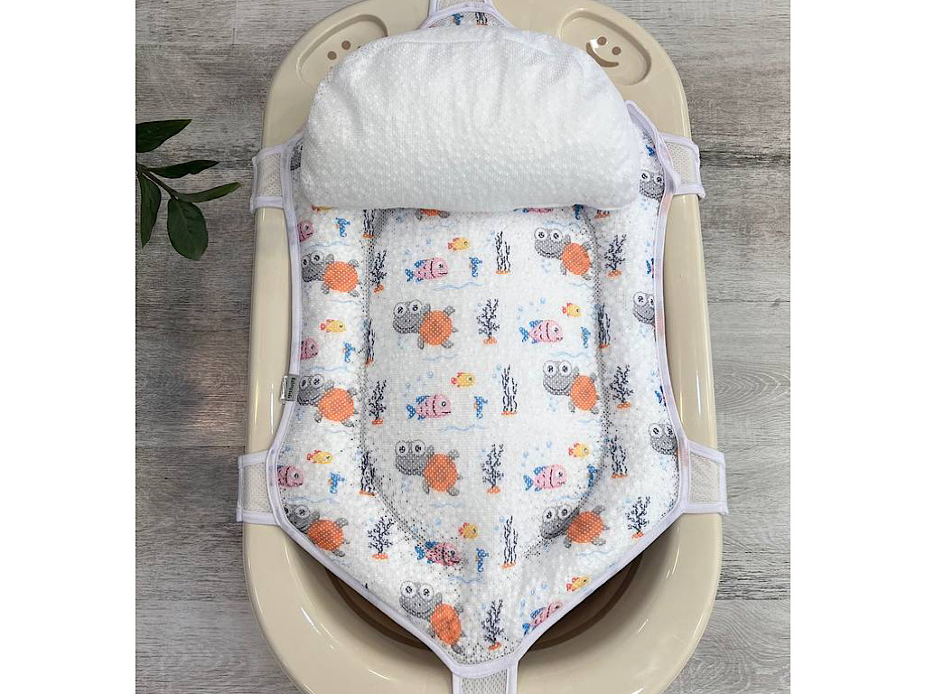 توری وان حمام نوزادی یونولیت دار طرح حیوانات دریایی balmy bebe