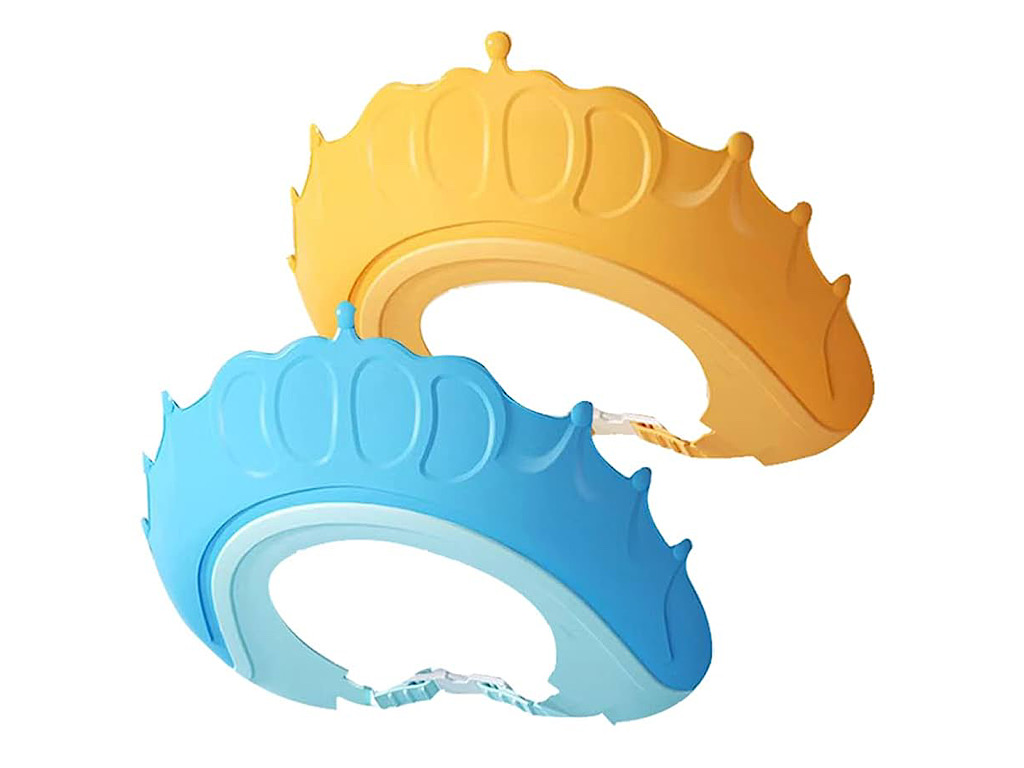 کلاه محافظ حمام نوزاد و کودک دور سیلیکونی طرح تاج