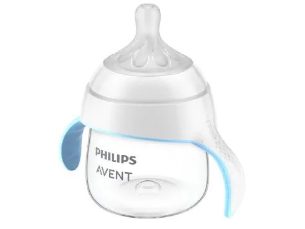 شیشه شیر دسته دار 5  قطره مدل نچرال Natural ظرفیت 150 میلی لیتر philips avent فیلیپس اونت