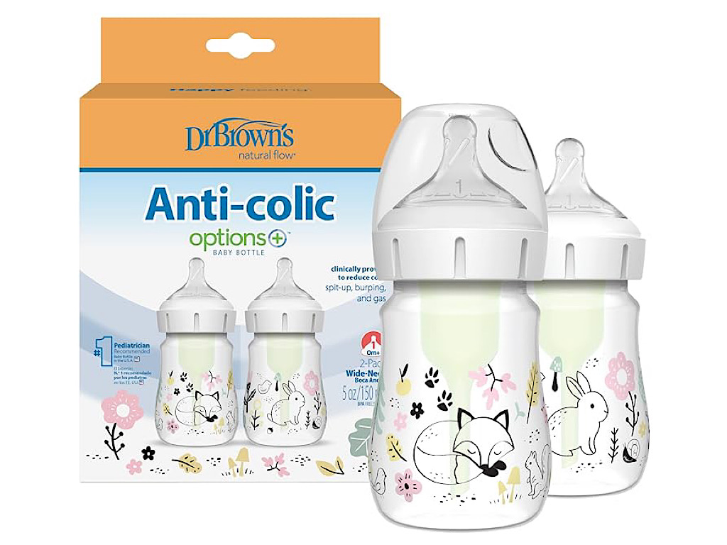 شیشه شیر بدون جعبه طرحدار آنتی کولیک 150 میلی لیتر دکتر براون DR BROWNS - بدون جعبه