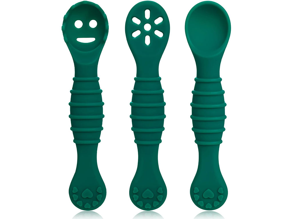 قاشق سیلیکونی 3 عددی پری اسپون قابدار