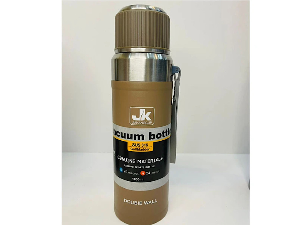 فلاسک استیل حجم 500 میلی لیتر همراه با بند دستی JK