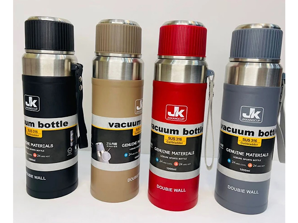 فلاسک استیل حجم 500 میلی لیتر همراه با بند دستی JK