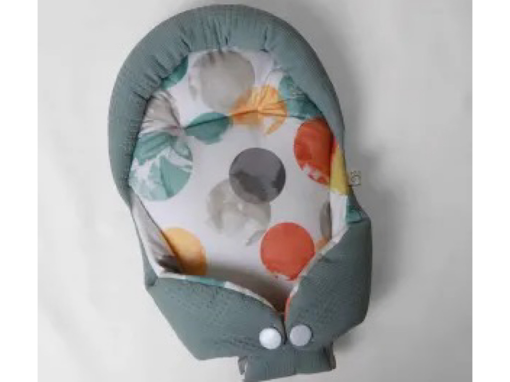 قنداق سوئیسی (آغوش گیر) نوزادی طرح پیکه آبرنگی سبزآبی الا ELA