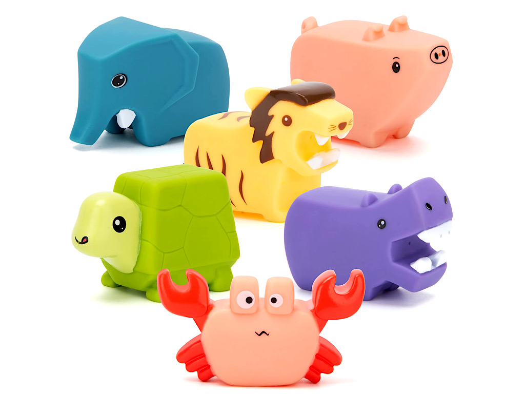 پوپت حمام سه بعدی نوزادی 6 عددی مدل سوتی طرح حیوانات جنگل