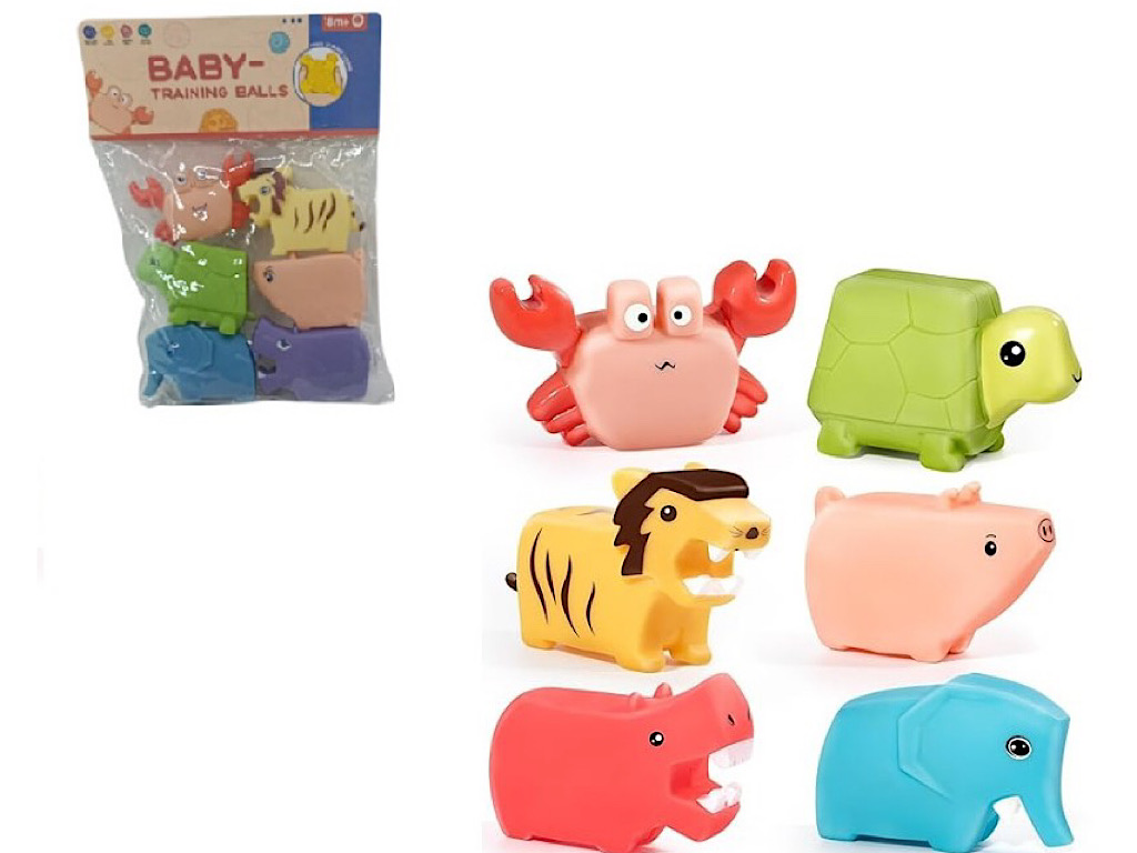 پوپت حمام سه بعدی نوزادی 6 عددی مدل سوتی طرح حیوانات جنگل