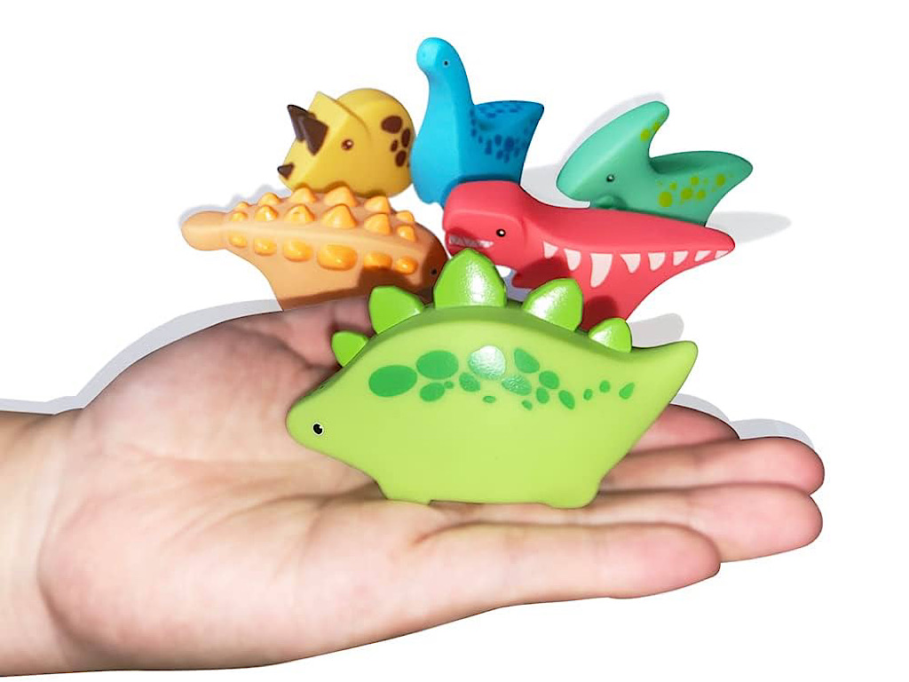 پوپت حمام نوزادی 6 عددی مدل سوتی طرح دایناسور