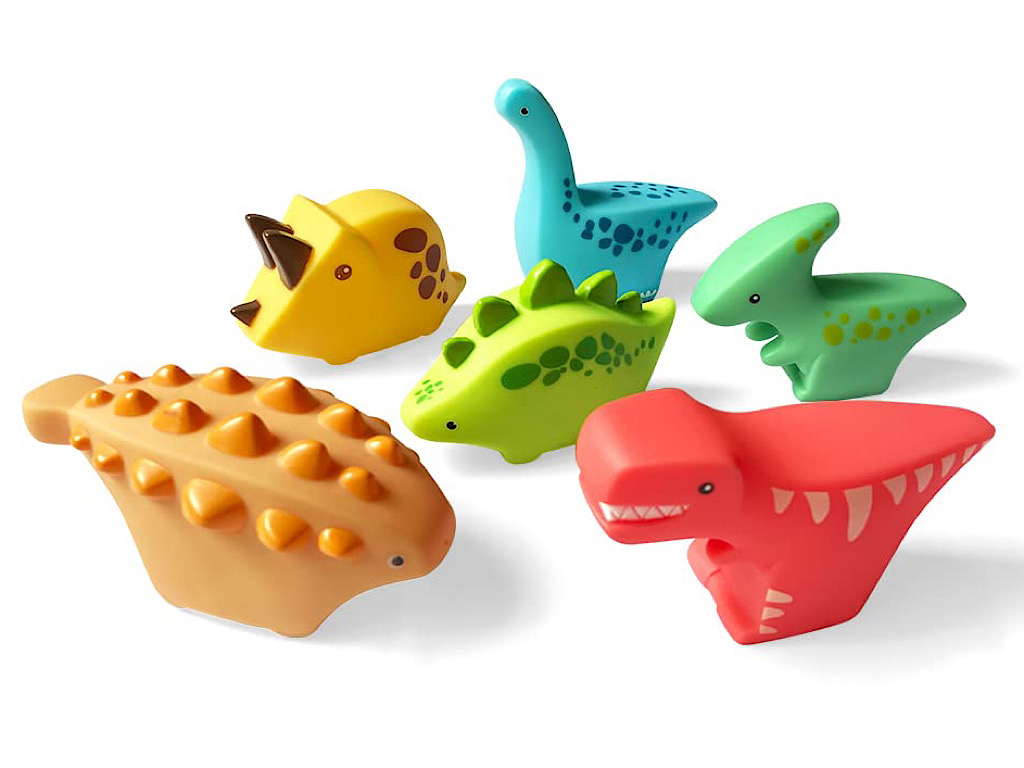 پوپت حمام نوزادی 6 عددی مدل سوتی طرح دایناسور