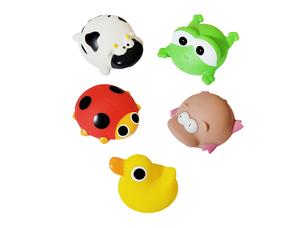 پوپت حمام نوزادی 5 عددی طرح حیوانات رنگی آب پران