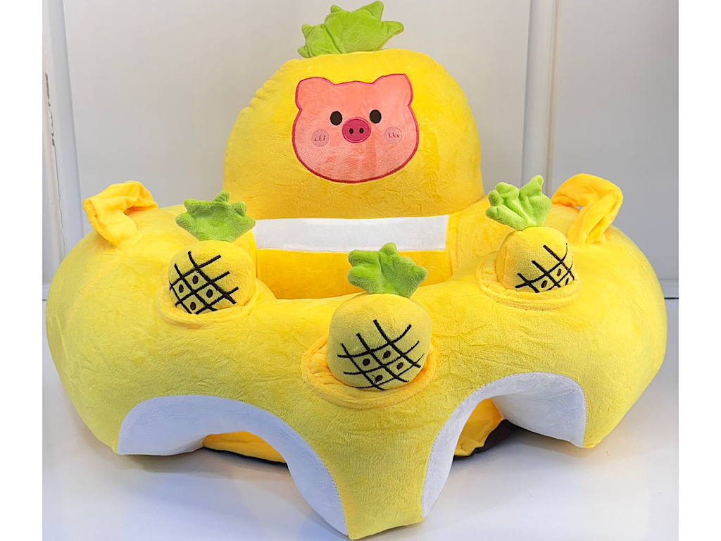 مبل آموزشی و مخملی نوزادی طرح آناناس زرد رنگ